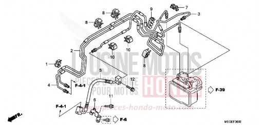FRONT BRAKE PIPE VT750CSA de 2010